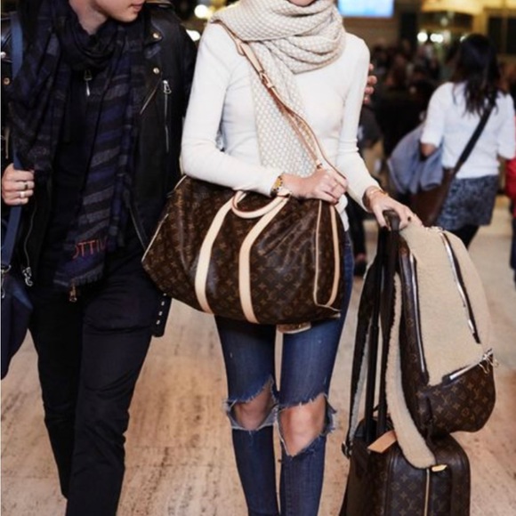 Louis Vuitton Keepall bandolier 50 2ways with strap Carryall Carryon w/ cert - Picture 16 of 16